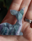 Hand carved rainbow fluorite deer 6