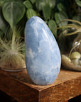 Blue calcite free form 1
