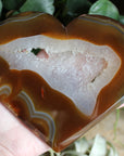 Carnelian geode heart 4