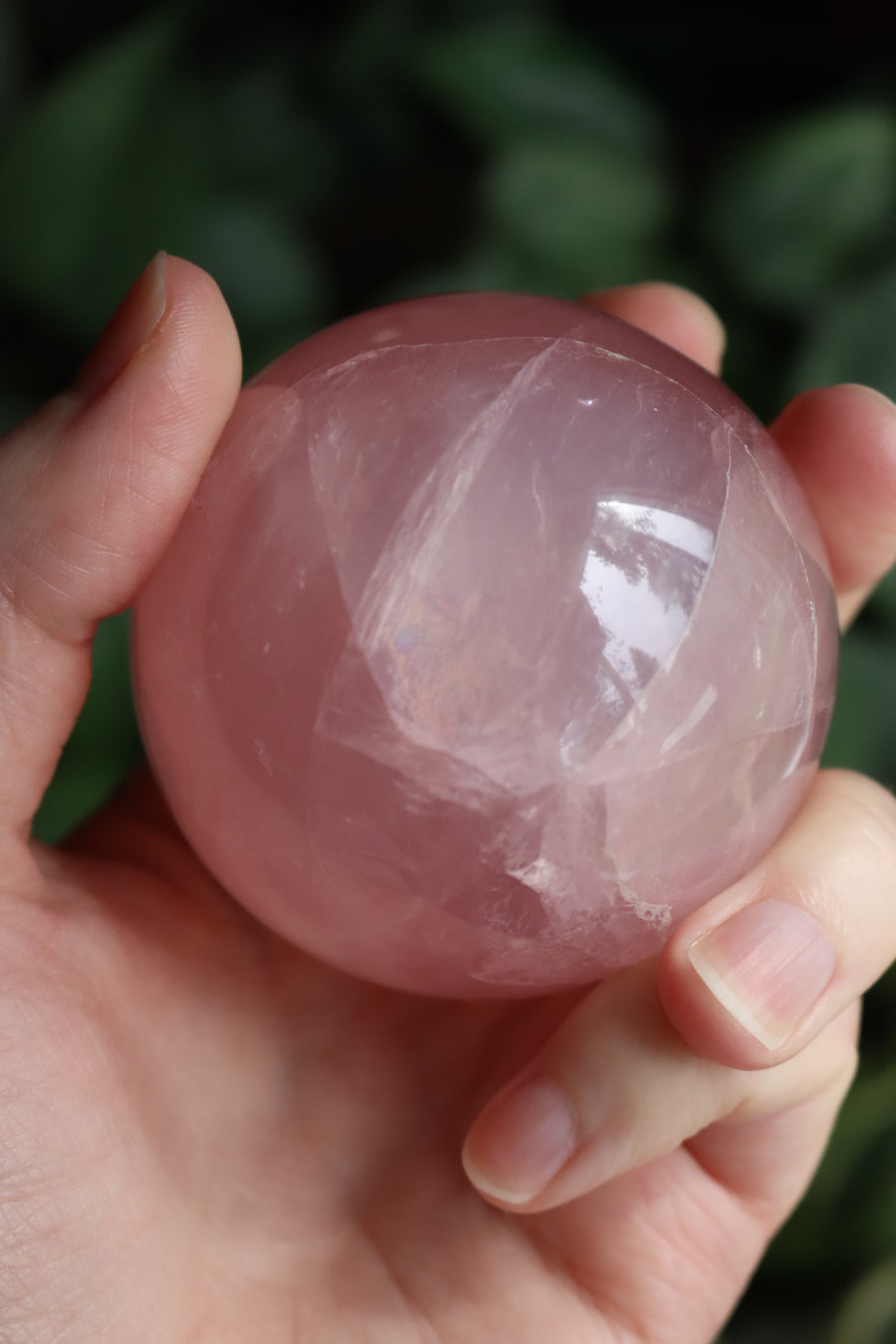 Rose quartz sphere 3