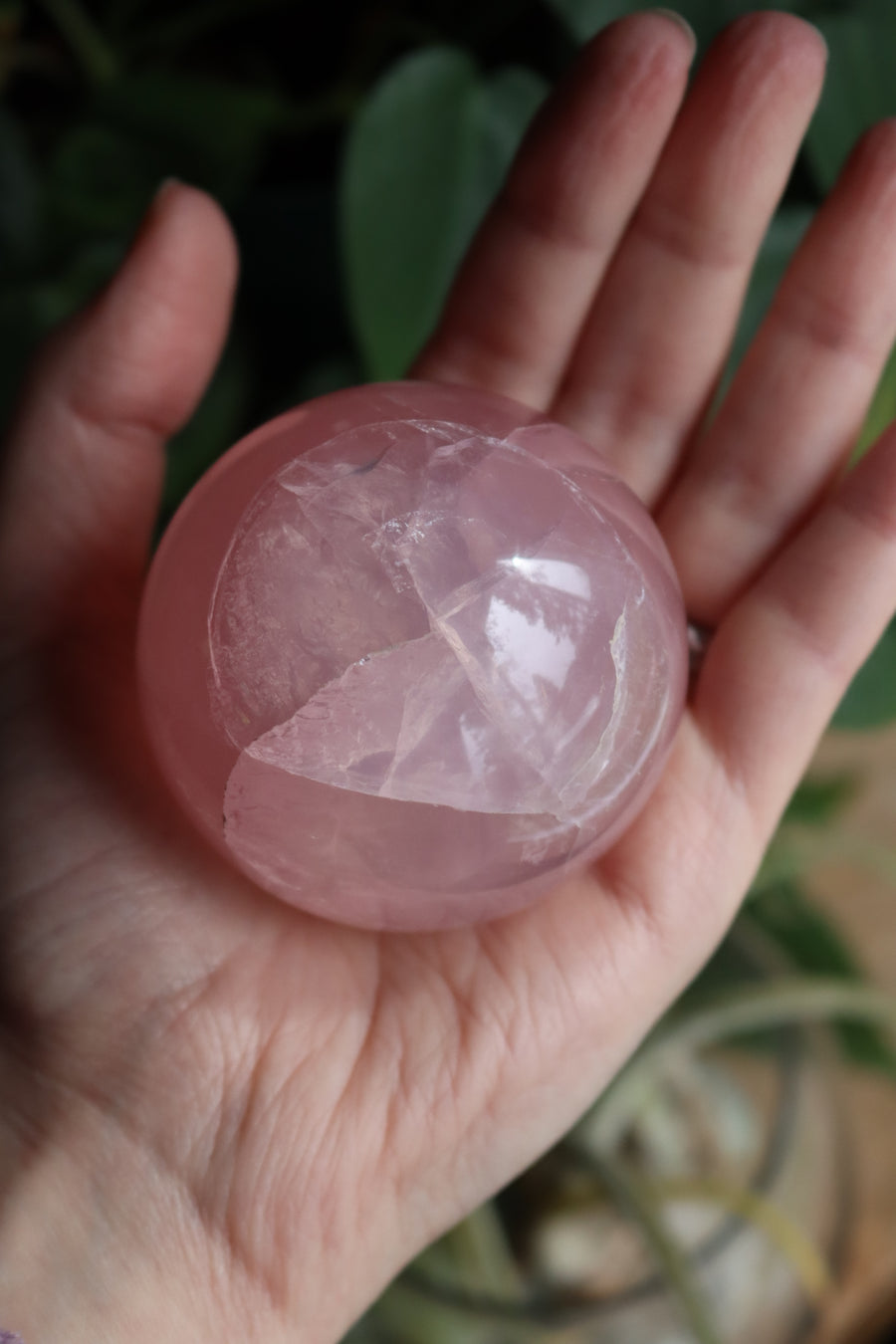 Rose quartz sphere 3