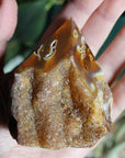 Semi polished carnelian tower 8