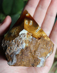 Semi polished carnelian tower 8