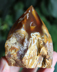 Semi polished carnelian tower 8