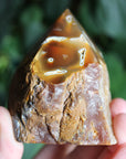 Semi polished carnelian tower 8