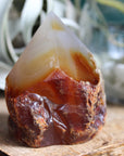 Semi polished carnelian tower 9