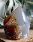 Semi polished carnelian tower 9