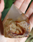 Semi polished carnelian tower 9