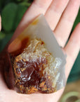 Semi polished carnelian tower 9