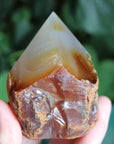 Semi polished carnelian tower 9