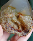 Semi polished carnelian tower 9