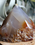 Semi polished carnelian tower 10
