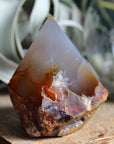 Semi polished carnelian tower 10