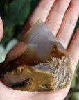 Semi polished carnelian tower 10