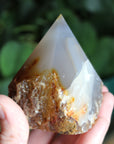 Semi polished carnelian tower 10