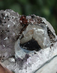 Amethyst cut base with calcite 12