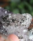 Amethyst cut base with calcite 12