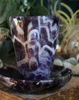 Chevron amethyst tea cup and saucer 2 sale