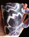 Chevron amethyst tea cup and saucer 2 sale