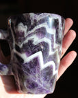 Chevron amethyst tea cup and saucer 2 sale