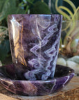 Chevron amethyst tea cup and saucer 3 sale