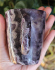 Chevron amethyst tea cup and saucer 3 sale