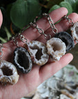 Oco geode half keychain