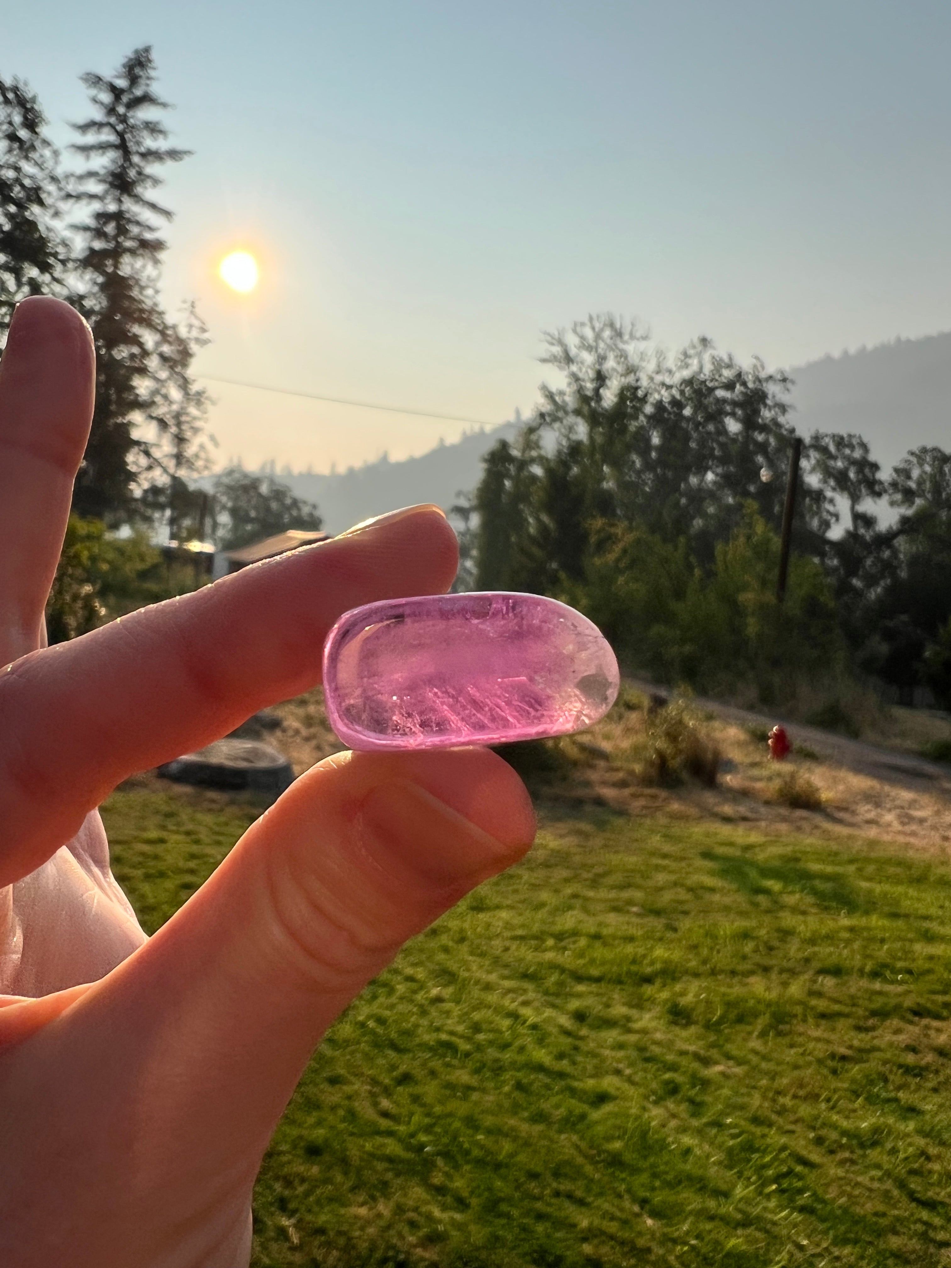 Pink kunzite reserved for Chloe