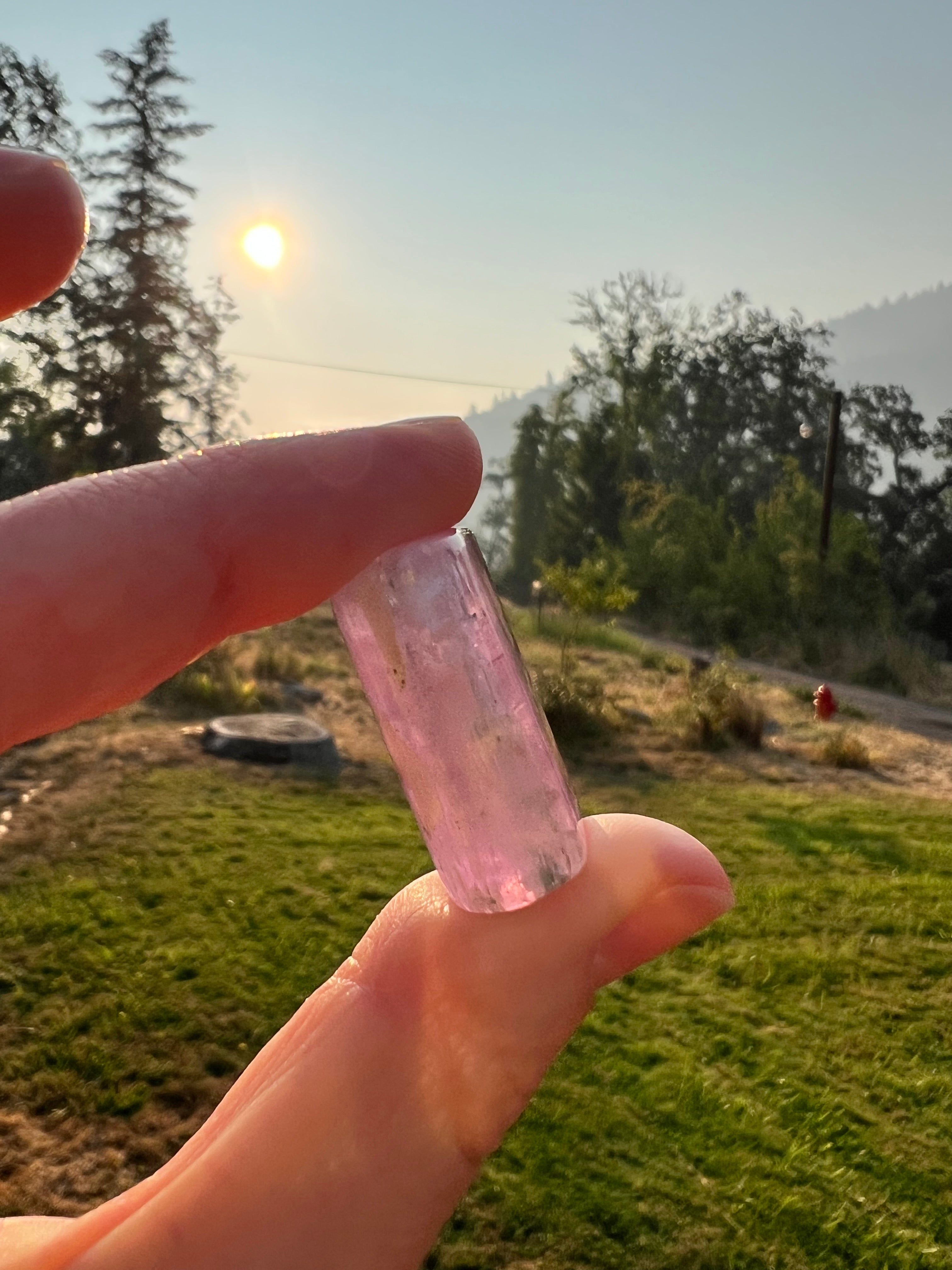 Pink kunzite reserved for Chloe
