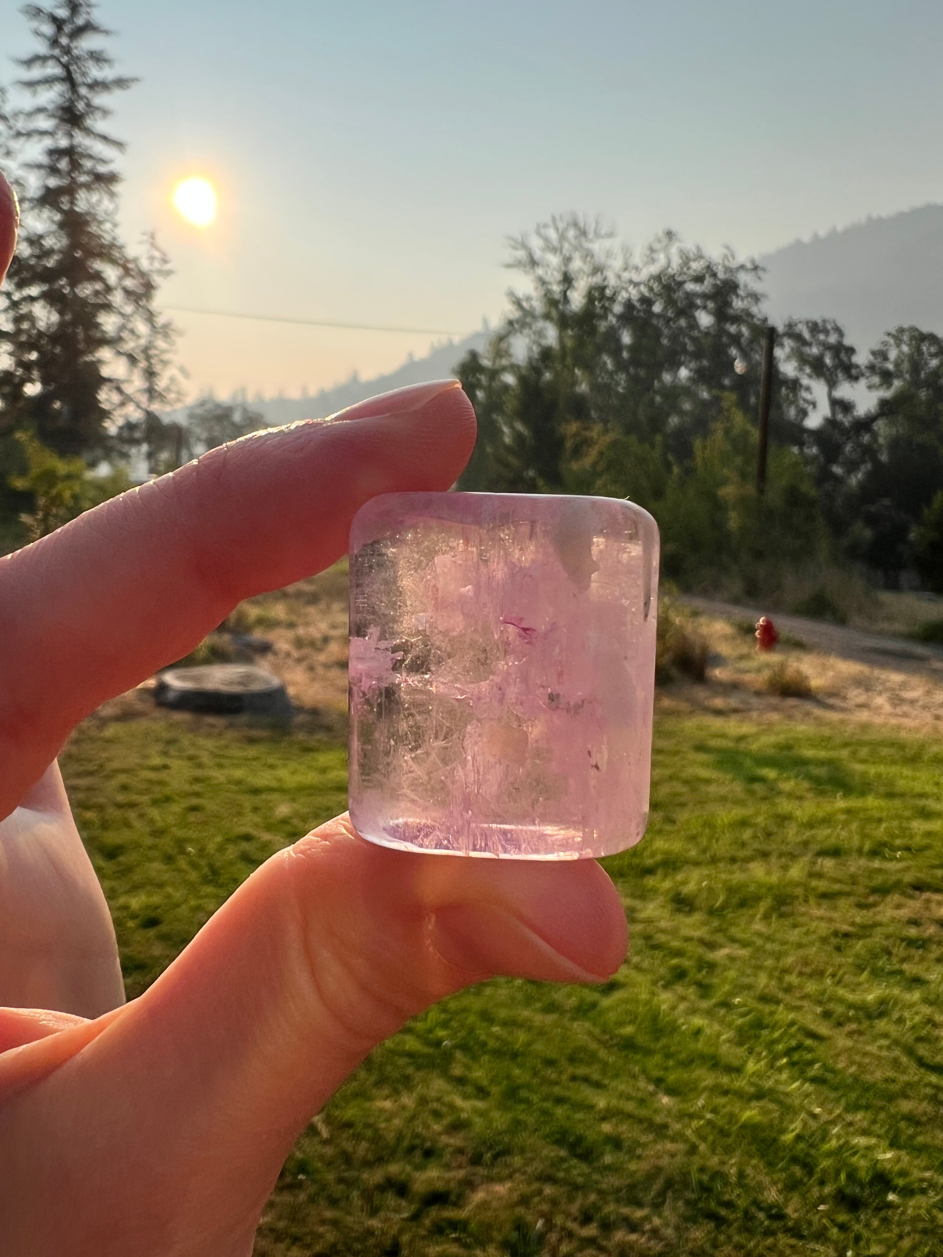 Pink kunzite reserved for Chloe