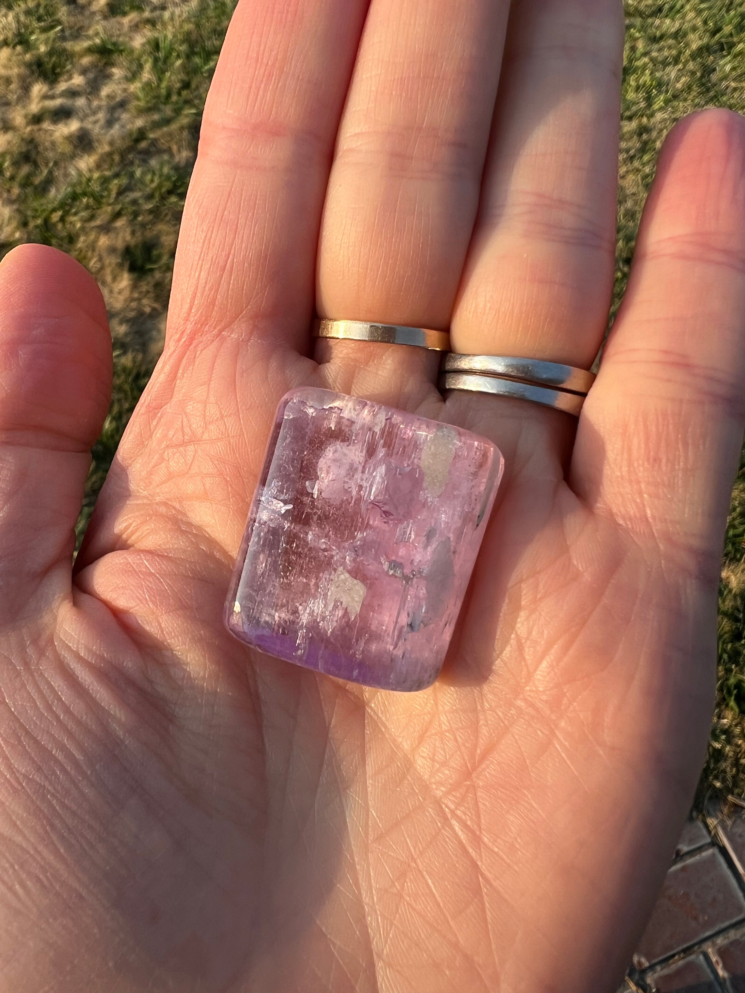 Pink kunzite reserved for Chloe