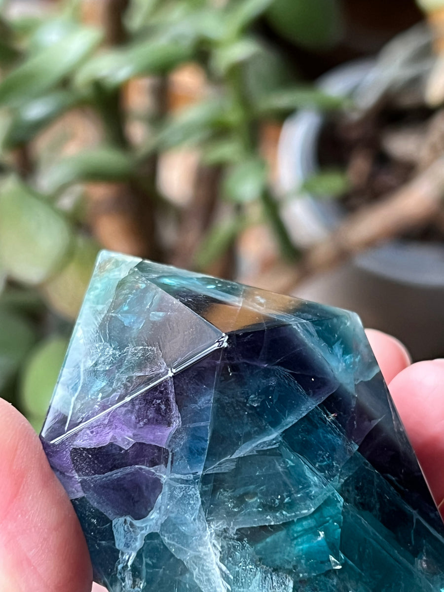 Chunky rainbow fluorite tower 15 new