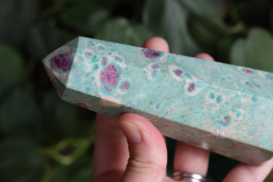 Ruby in fuchsite and kyanite tower 3
