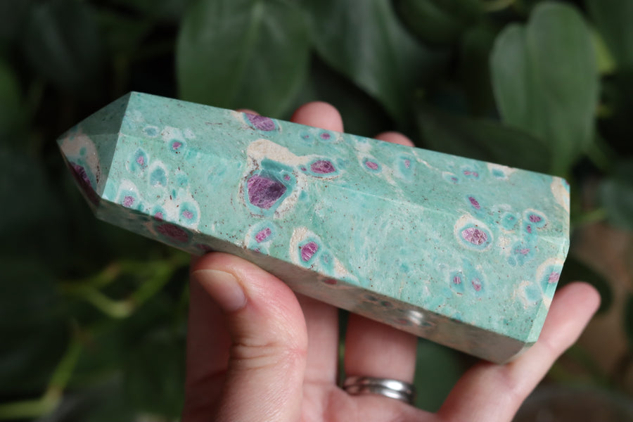 Ruby in fuchsite and kyanite tower 3