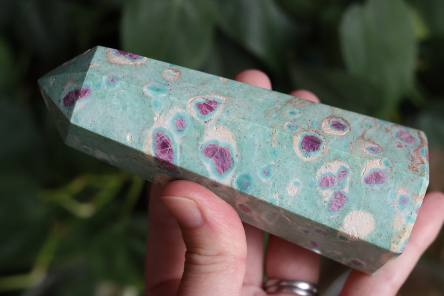 Ruby in fuchsite and kyanite tower 3
