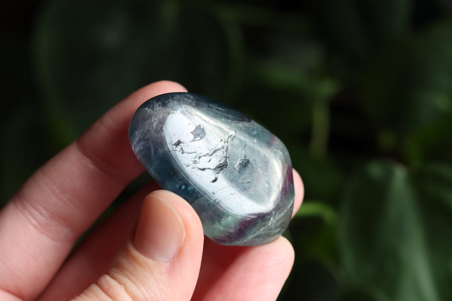 Large rainbow fluorite tumbled stone 12 new