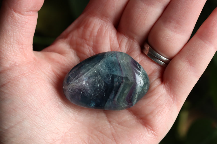 Large rainbow fluorite tumbled stone 12 new