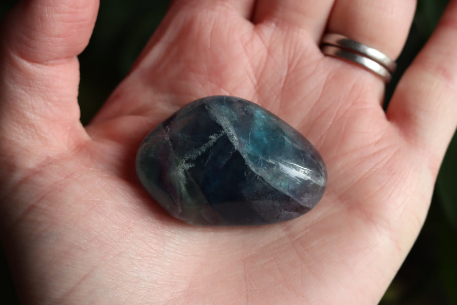 Large rainbow fluorite tumbled stone 12 new