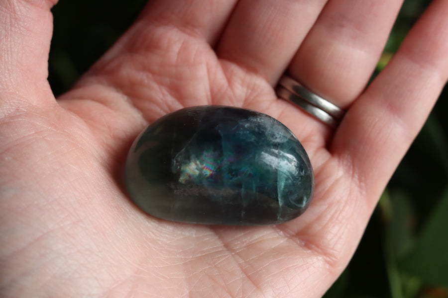 Large rainbow fluorite tumbled stone 13 new