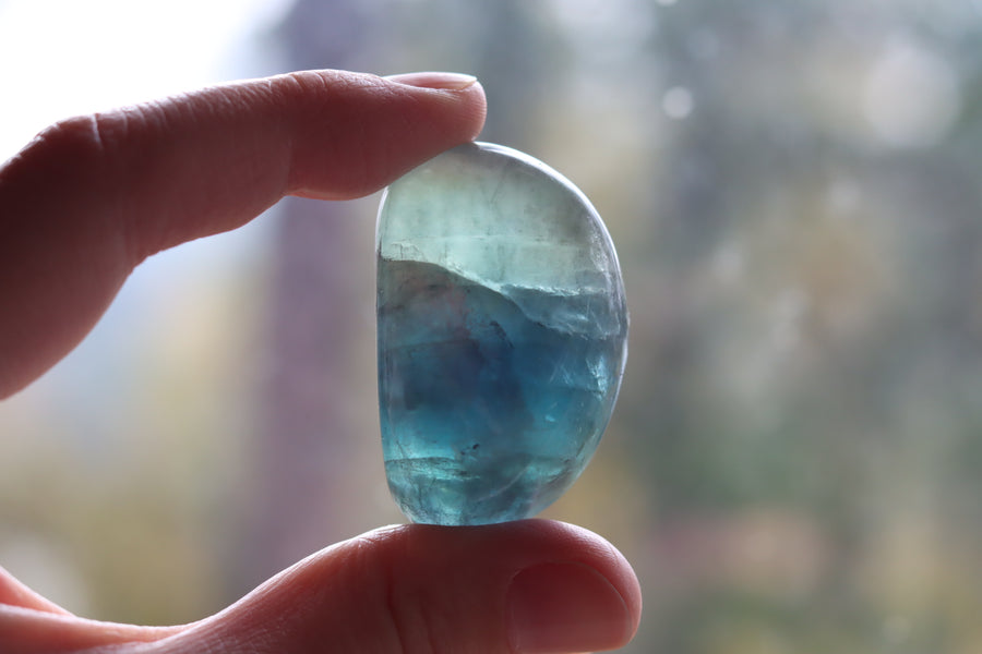 Large rainbow fluorite tumbled stone 13 new