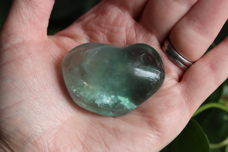 Large rainbow fluorite tumbled stone 15