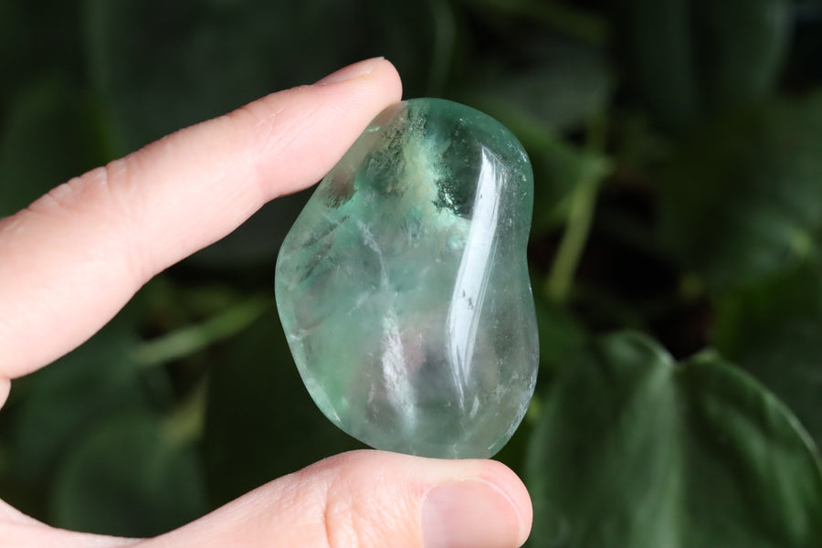 Large rainbow fluorite tumbled stone 15