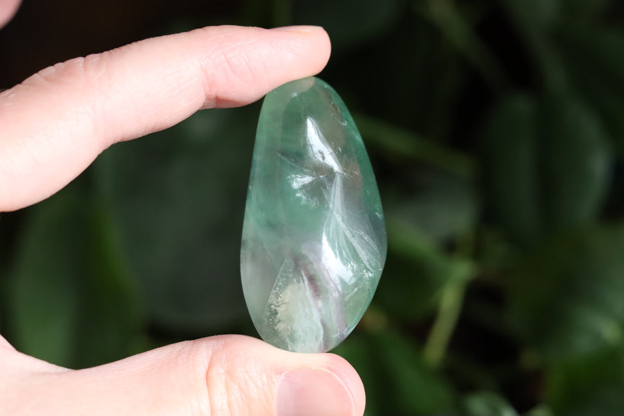 Large rainbow fluorite tumbled stone 15