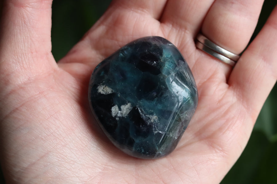 Large rainbow fluorite tumbled stone 17 new