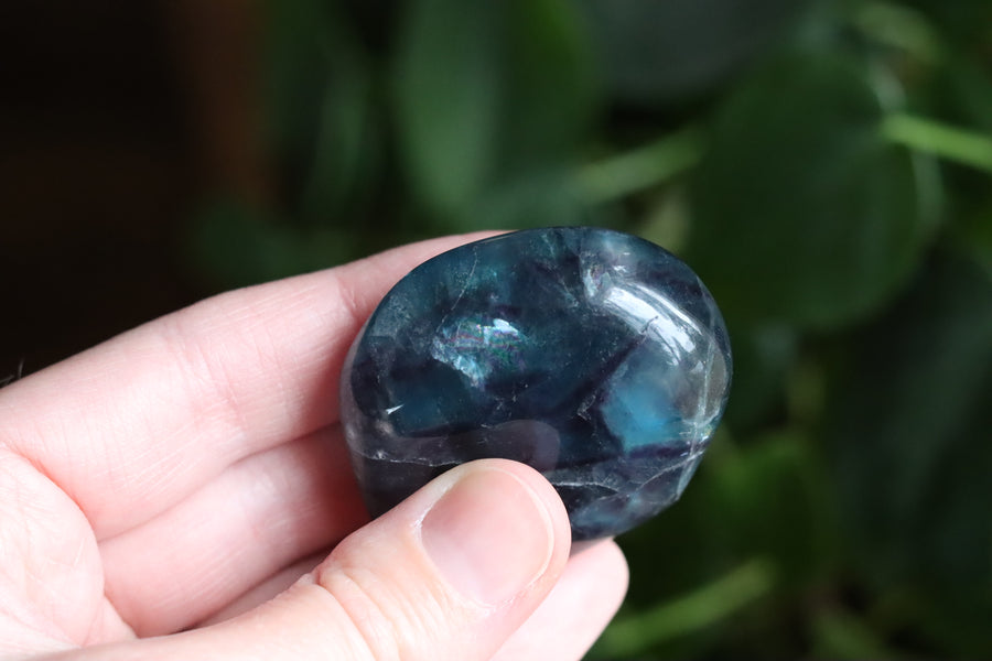 Large rainbow fluorite tumbled stone 17 new