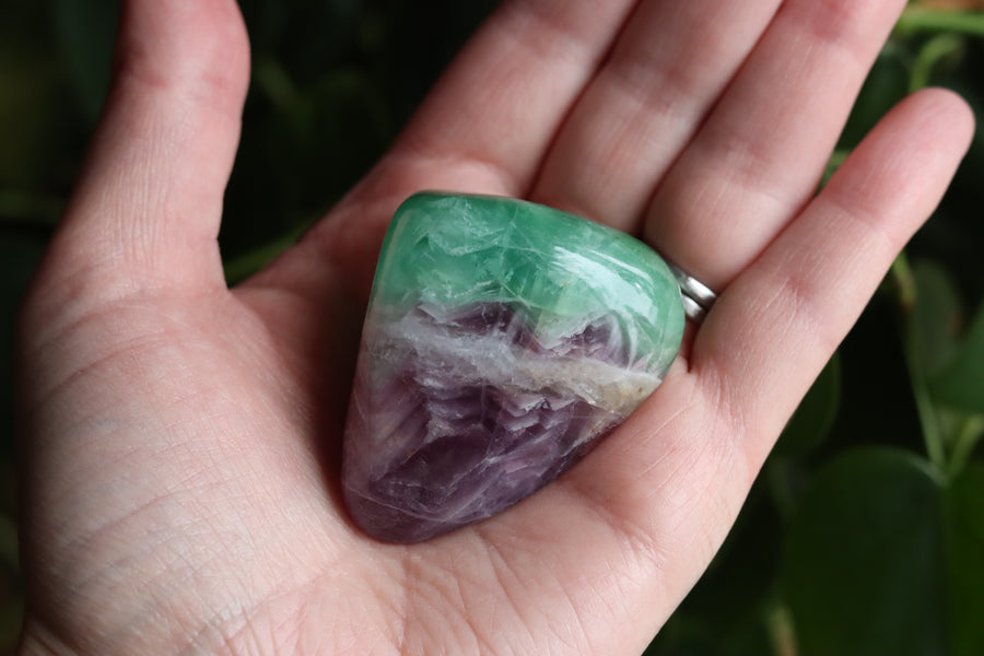Large rainbow fluorite tumbled stone 18 new