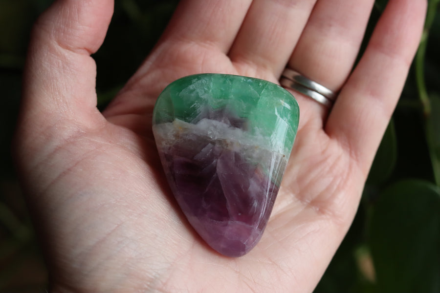 Large rainbow fluorite tumbled stone 18 new