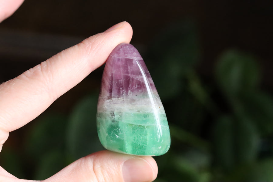Large rainbow fluorite tumbled stone 18 new