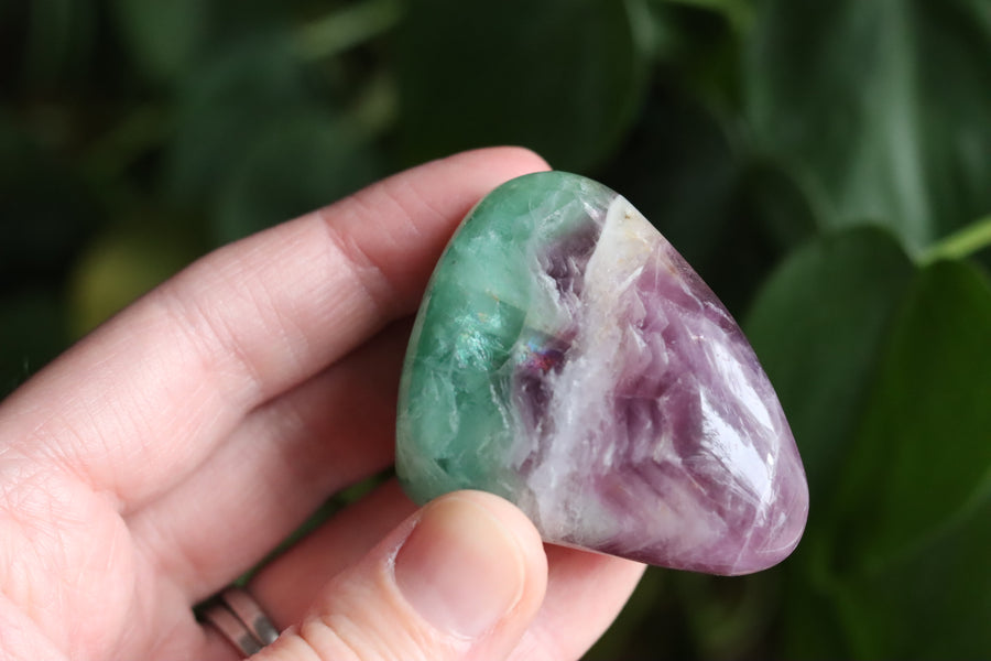 Large rainbow fluorite tumbled stone 18 new