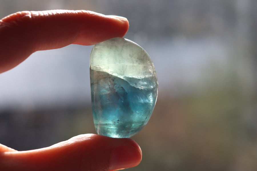 Large rainbow fluorite tumbled stone 13 new